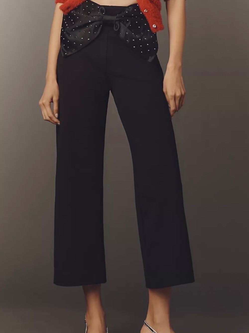 The Colette Crop Bow-Waist Sparkle Pants by Maeve (Anthropology)